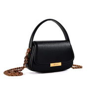Bolsa Transversal Santa Lolla Preta Corrente Dourada
