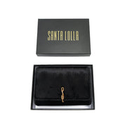 Bolsa Transversal Santa Lolla Preta Corrente Dourada