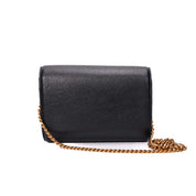 Bolsa Transversal Santa Lolla Preta Corrente Dourada