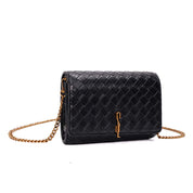 Bolsa Transversal Santa Lolla Preta Corrente Dourada
