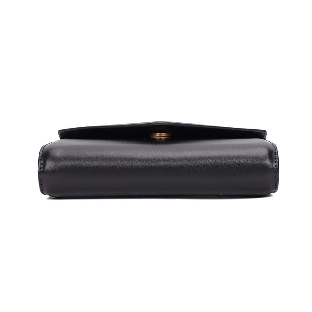 Bolsa Transversal Santa Lolla Preta Corrente Dourada