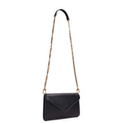 Bolsa Transversal Santa Lolla Preta Corrente Dourada