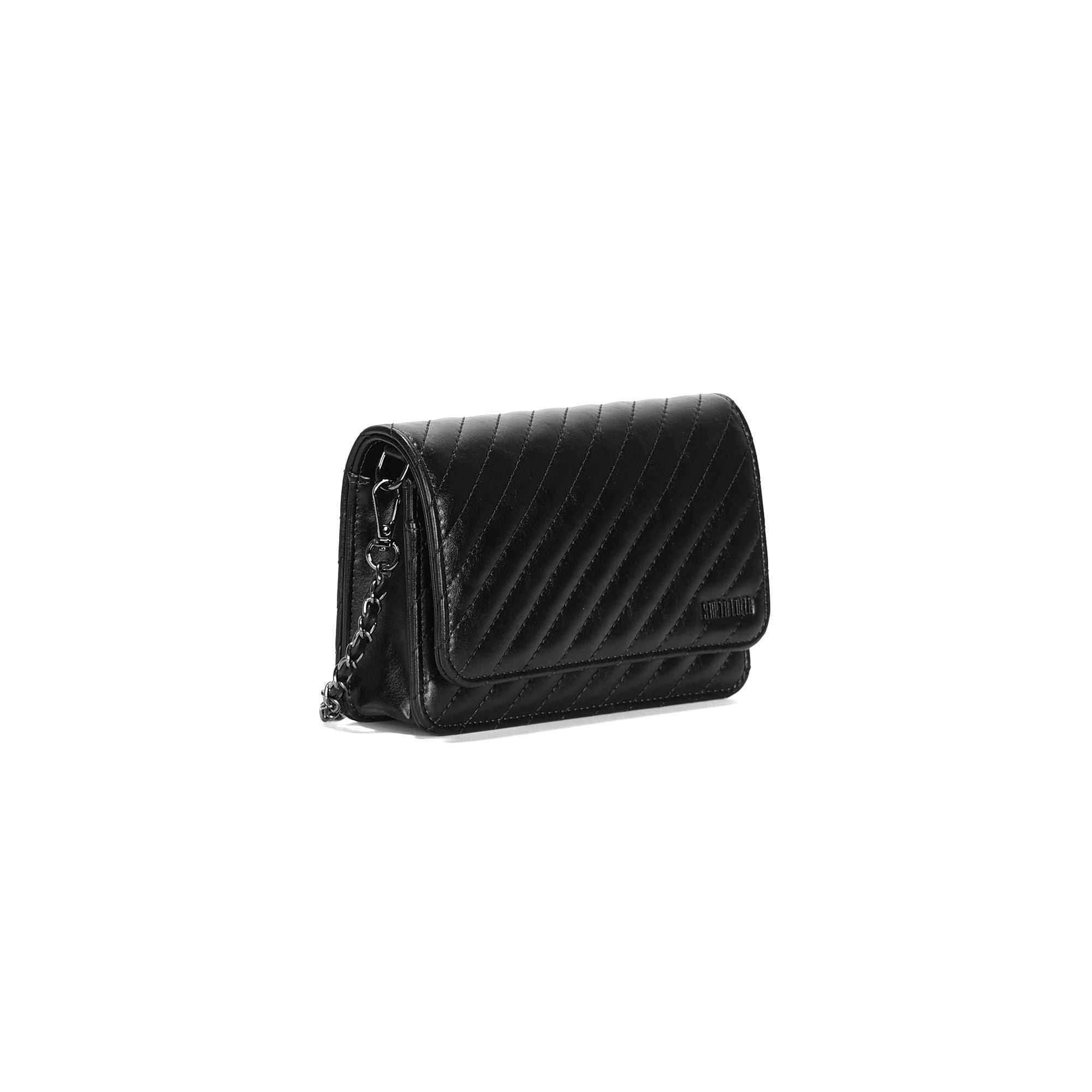 Bolsa Transversal Santa Lolla Preta Corrente Grafite