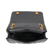 Bolsa Transversal Santa Lolla Preta Corrente Matelassê