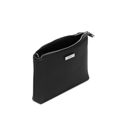 Bolsa Transversal Santa Lolla Preta Corrente Prata