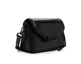 Bolsa Transversal Santa Lolla Preta Croco Aba