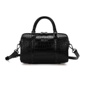 Bolsa Transversal Santa Lolla Preta Croco Alça Removível
