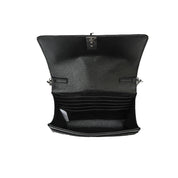 Bolsa Transversal Santa Lolla Preta Croco Corrente