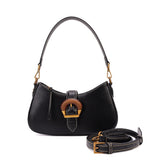 Bolsa Transversal Santa Lolla Preta Ferragem Dourada