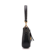 Bolsa Transversal Santa Lolla Preta Ferragem Dourada