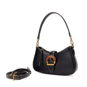 Bolsa Transversal Santa Lolla Preta Ferragem Dourada