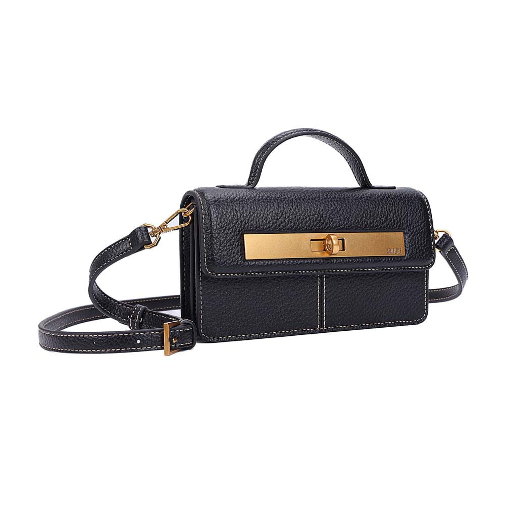 Bolsa Transversal Santa Lolla Preta Floater Fecho Giro