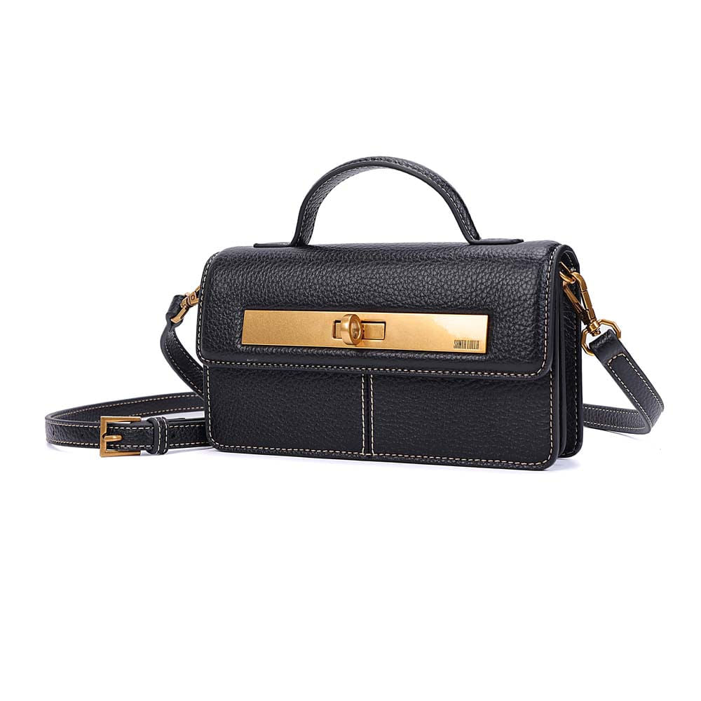Bolsa Transversal Santa Lolla Preta Floater Fecho Giro