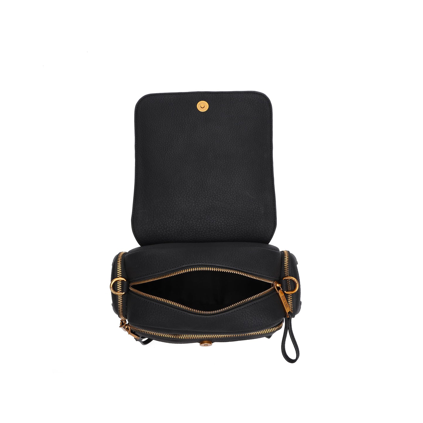 Bolsa Transversal Santa Lolla Preta Floater Zíper