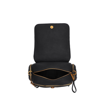 Bolsa Transversal Santa Lolla Preta Floater Zíper