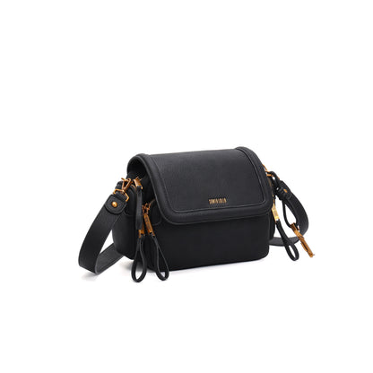 Bolsa Transversal Santa Lolla Preta Floater Zíper