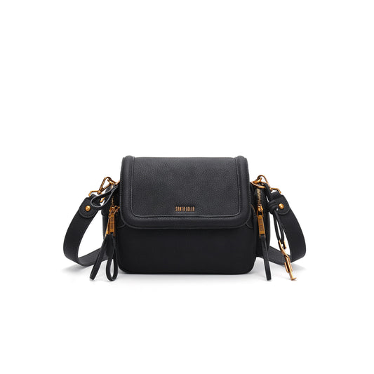 Bolsa Transversal Santa Lolla Preta Floater Zíper