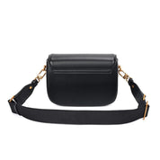 Bolsa Transversal Santa Lolla Preta Logo Metal