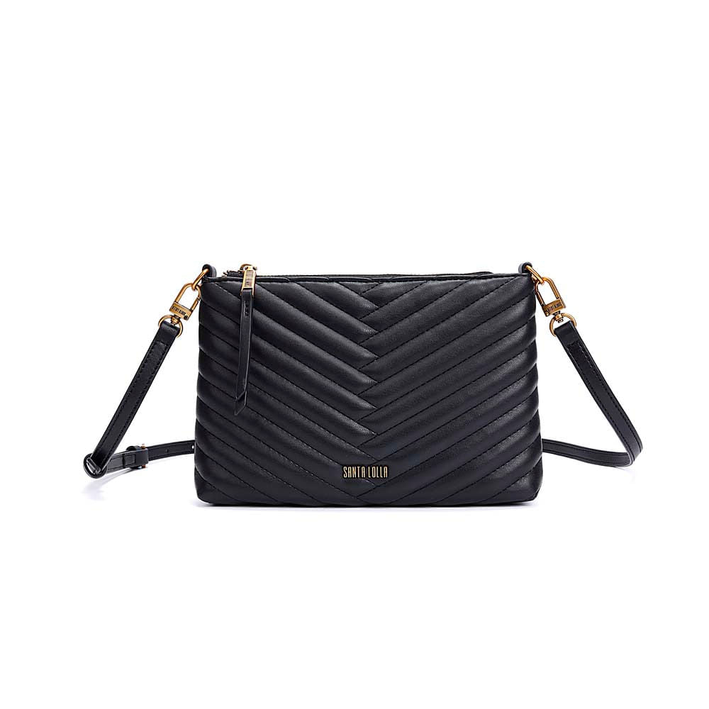 Bolsa Transversal Santa Lolla Preta Matelassê