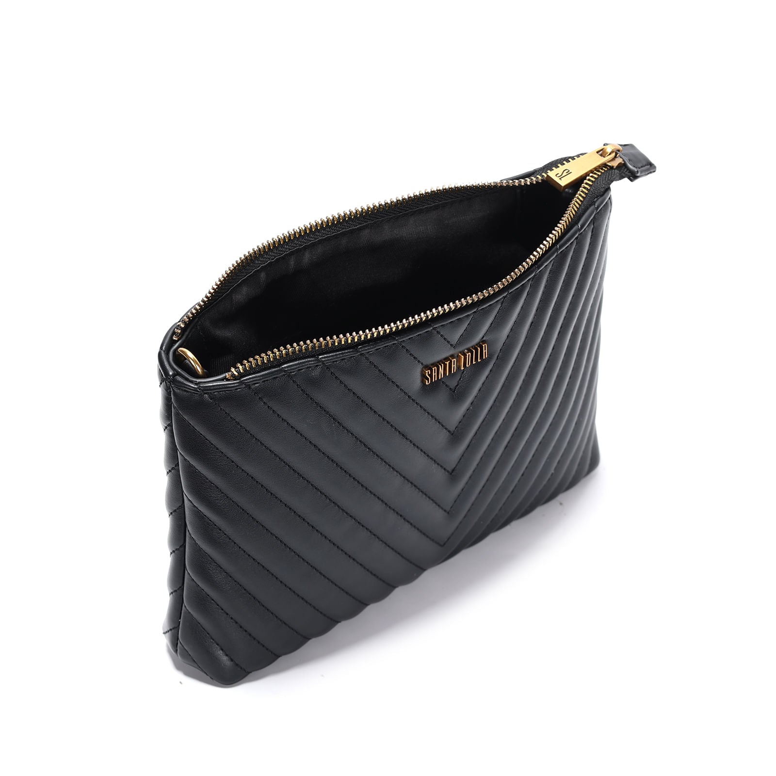 Bolsa Transversal Santa Lolla Preta Matelassê