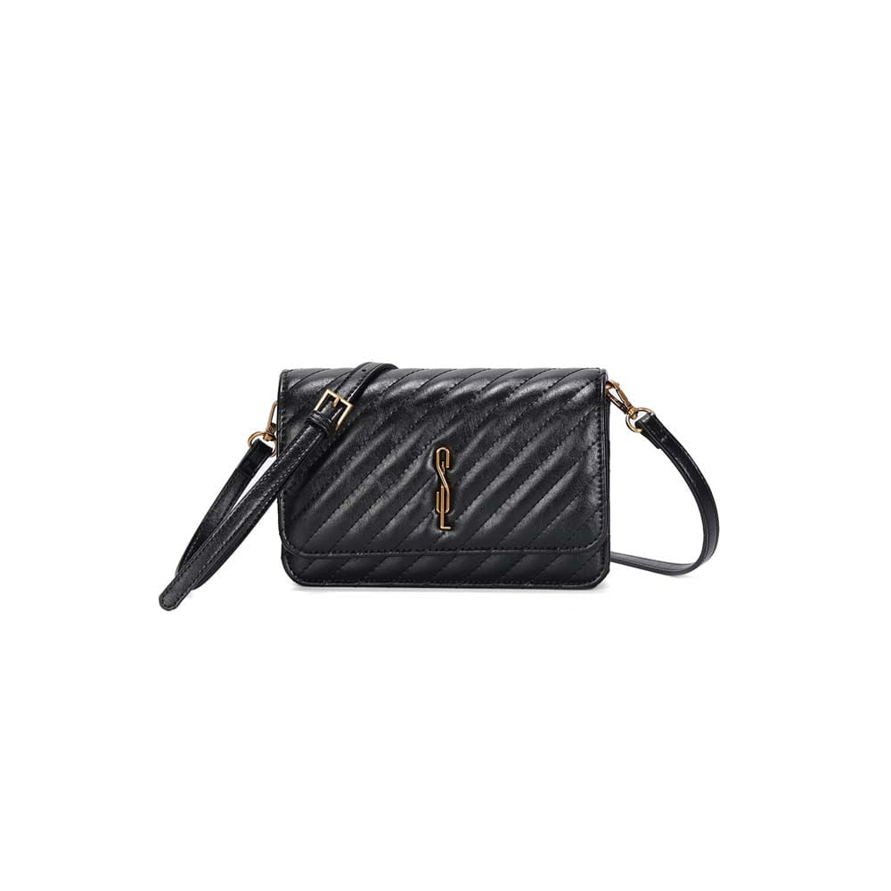 Bolsa Transversal Santa Lolla Preta Matelassê