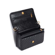 Bolsa Transversal Santa Lolla Preta Matelassê