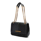 Bolsa Transversal Santa Lolla Preta Matelassê Corrente