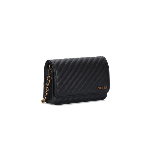 Bolsa Transversal Santa Lolla Preta Matelassê Corrente
