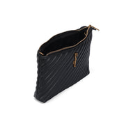 Bolsa Transversal Santa Lolla Preta Matelassê Corrente