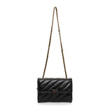 Bolsa Transversal Santa Lolla Preta Matelassê Corrente
