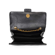 Bolsa Transversal Santa Lolla Preta Matelassê Corrente