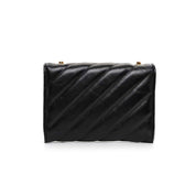 Bolsa Transversal Santa Lolla Preta Matelassê Corrente