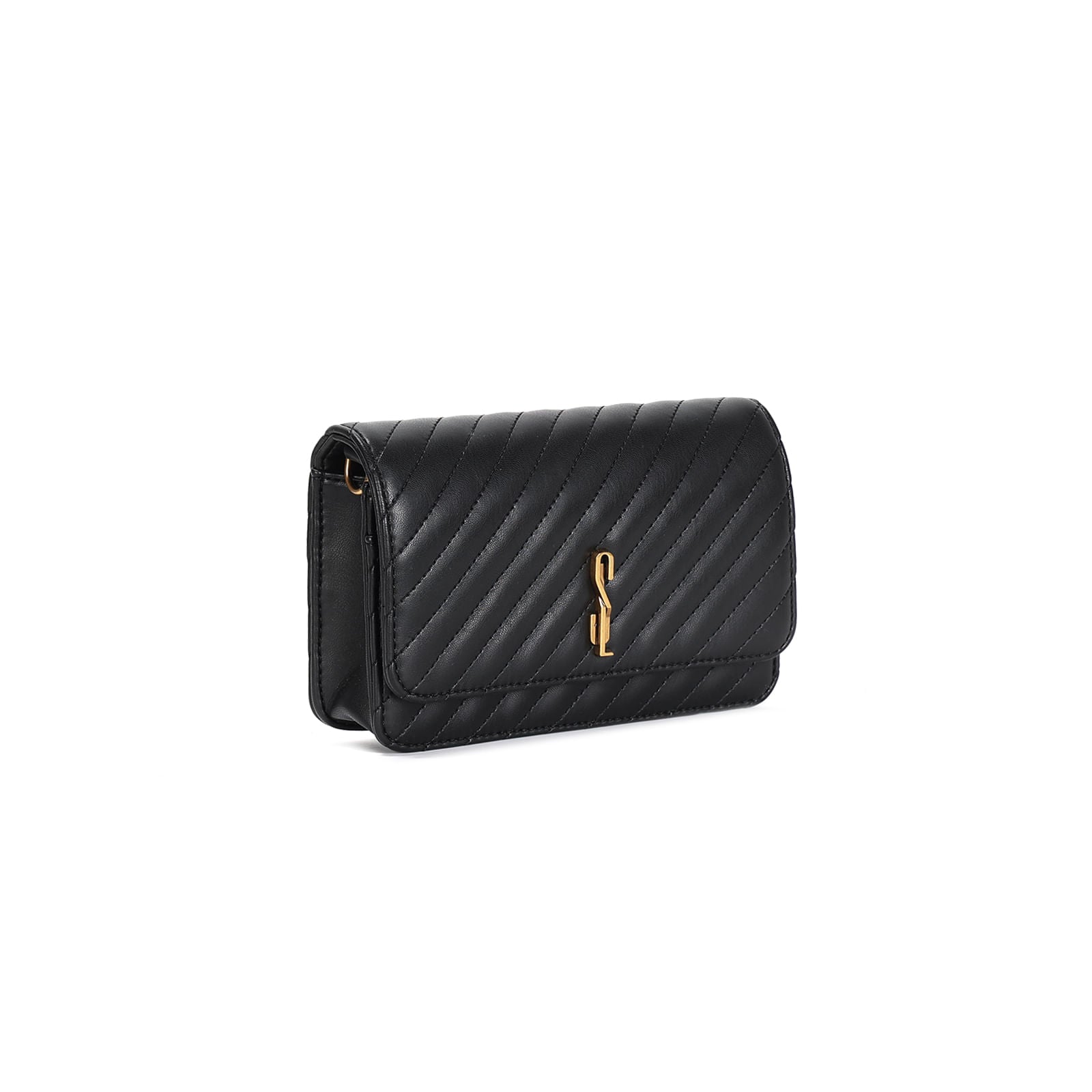 Bolsa Transversal Santa Lolla Preta Matelassê SL
