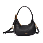 Bolsa Transversal Santa Lolla Preta Meia-Lua Zíper