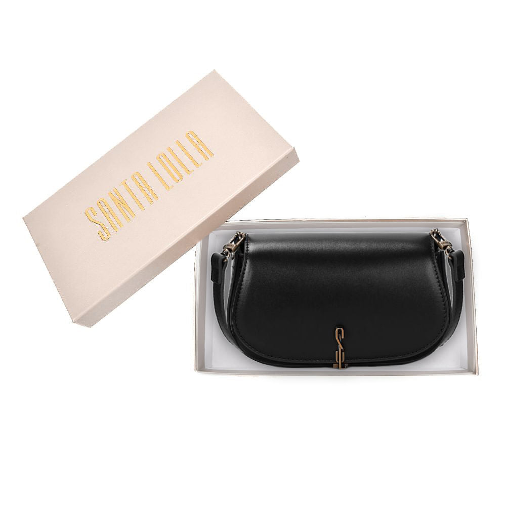 Bolsa Transversal Santa Lolla Preta Monograma