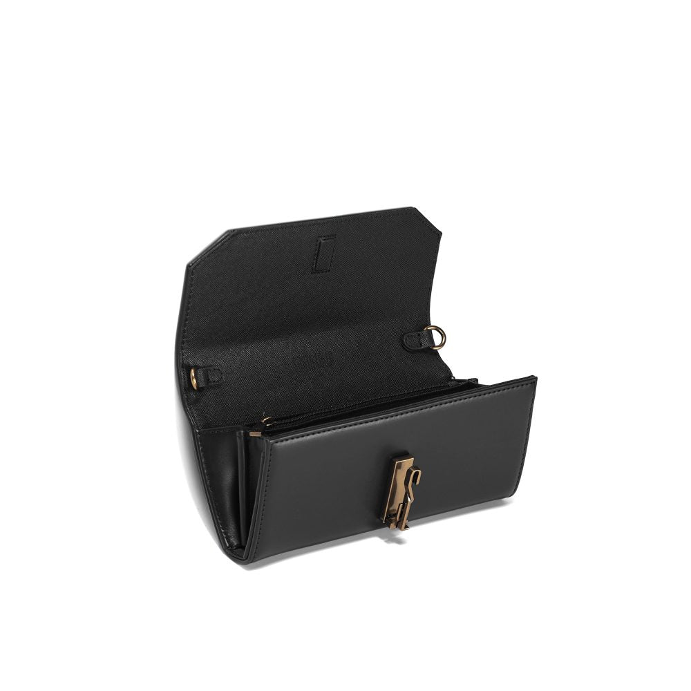 Bolsa Transversal Santa Lolla Preta Monograma