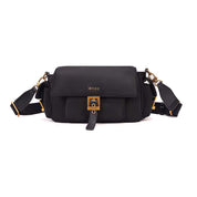 Bolsa Transversal Santa Lolla Preta Nylon Alça Ajustável