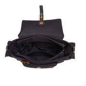 Bolsa Transversal Santa Lolla Preta Nylon Alça Ajustável
