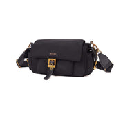 Bolsa Transversal Santa Lolla Preta Nylon Alça Ajustável
