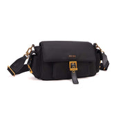 Bolsa Transversal Santa Lolla Preta Nylon Alça Ajustável