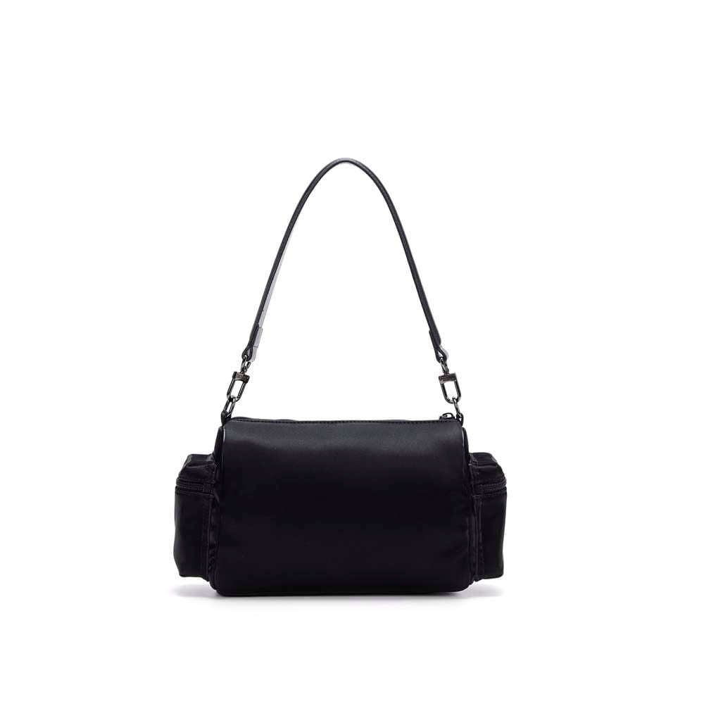 Bolsa Transversal Santa Lolla Preta Nylon Zíper