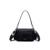 Bolsa Transversal Santa Lolla Preta Nylon Zíper