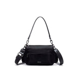 Bolsa Transversal Santa Lolla Preta Nylon Zíper