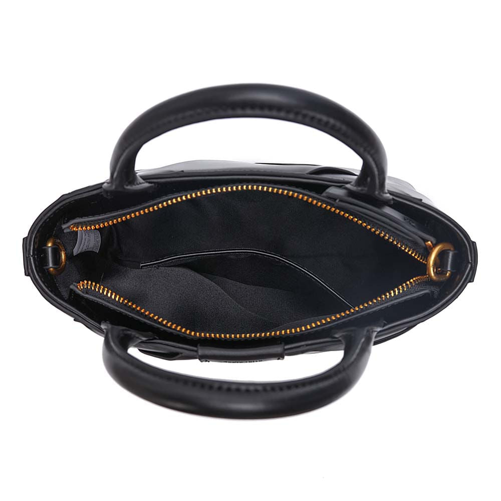 Bolsa Transversal Santa Lolla Preta Recortes Geométricos