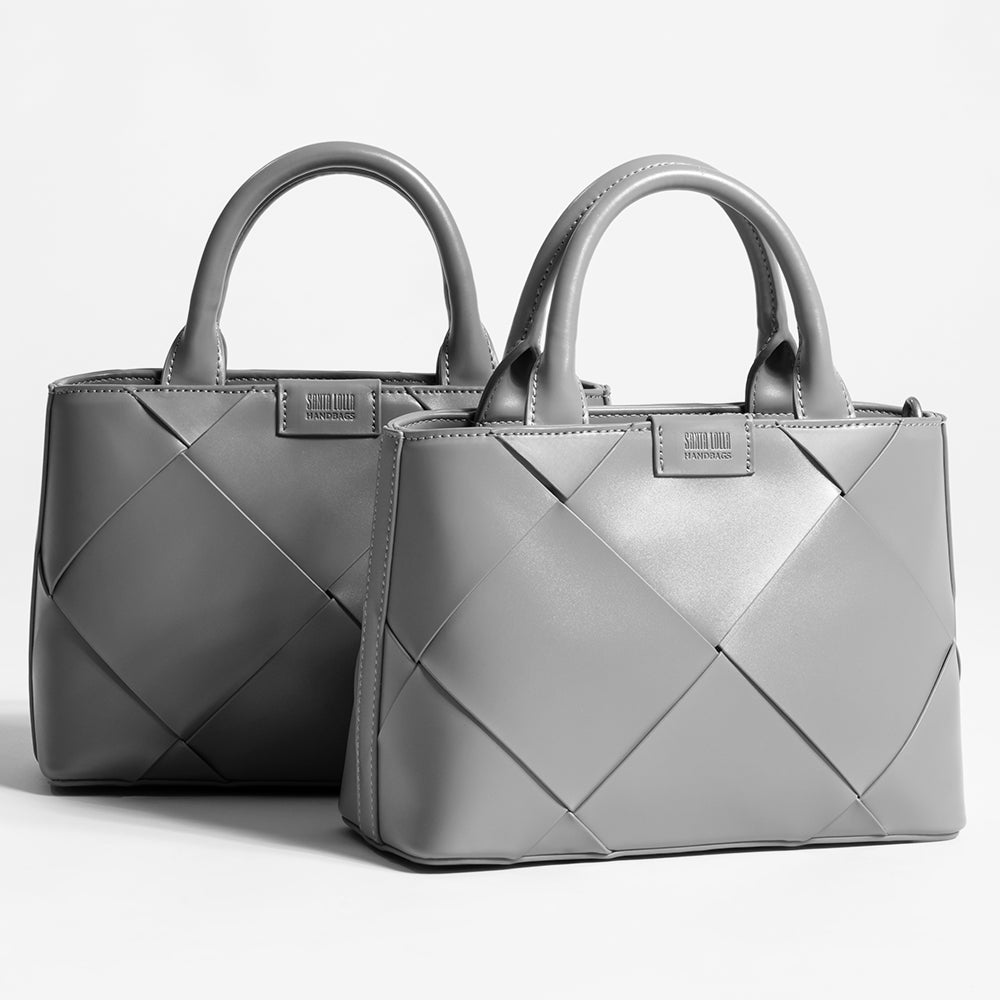 Bolsa Transversal Santa Lolla Preta Recortes Geométricos