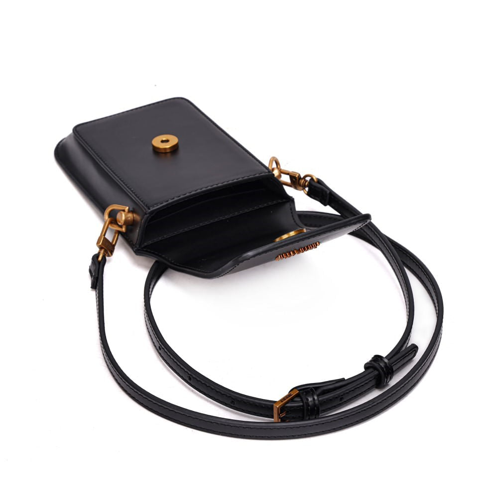 Bolsa Transversal Santa Lolla Preta Soft