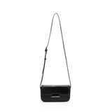 Bolsa Transversal Santa Lolla Preta Textura Croco