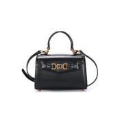 Bolsa Transversal Santa Lolla Preta Textura Croco