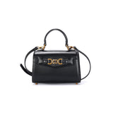 Bolsa Transversal Santa Lolla Preta Textura Croco
