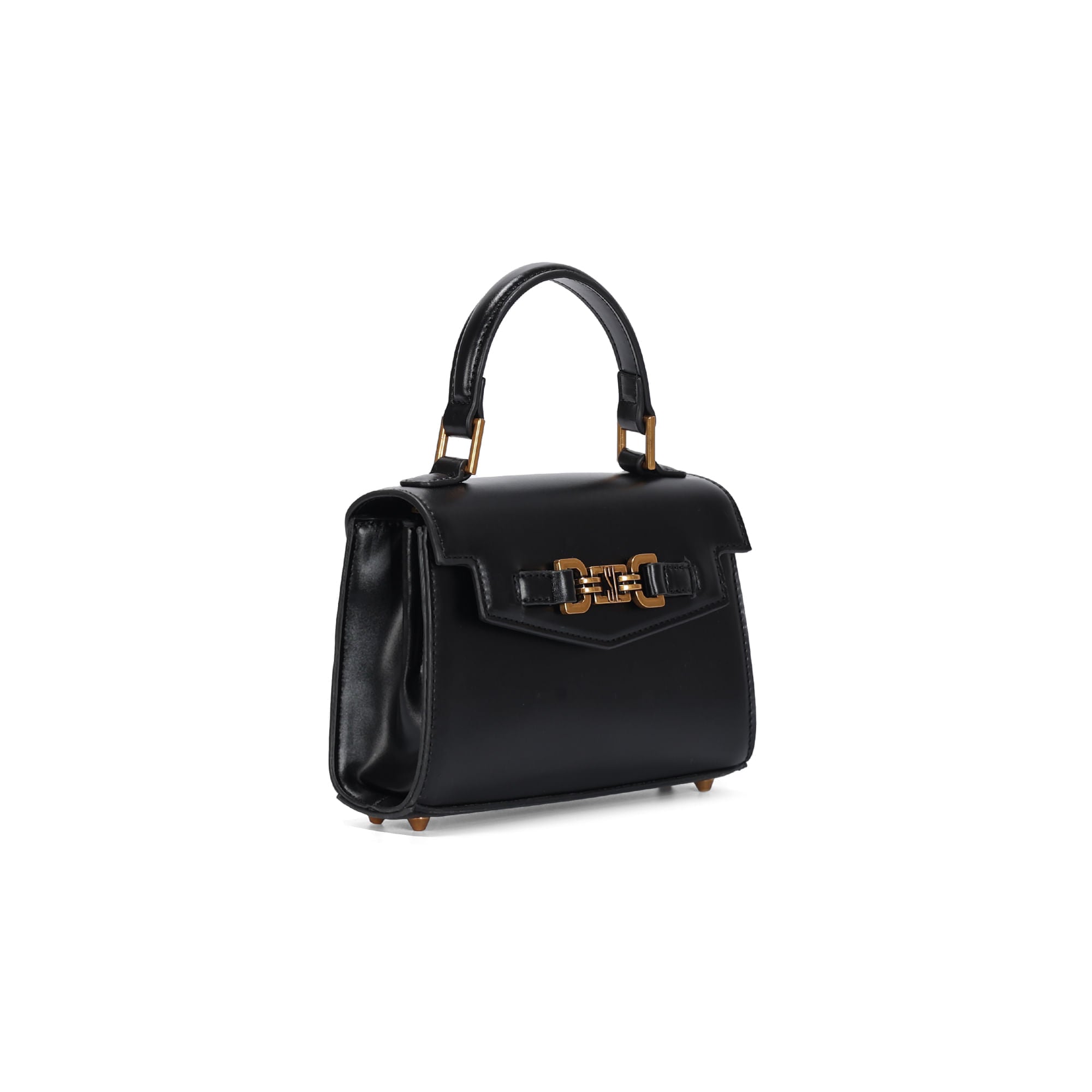Bolsa Transversal Santa Lolla Preta Textura Croco